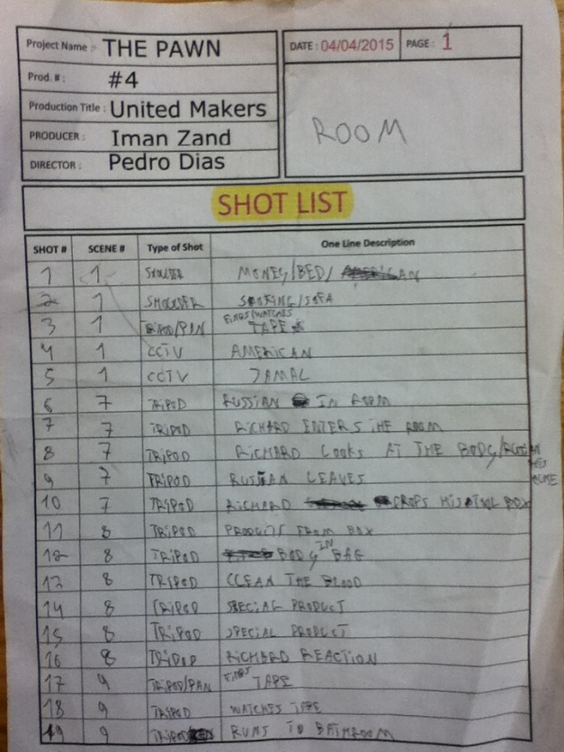 Shot list Rom